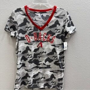 Arizona Diamondbacks shirt Womens Size Medium Gray Camouflage V-Neck